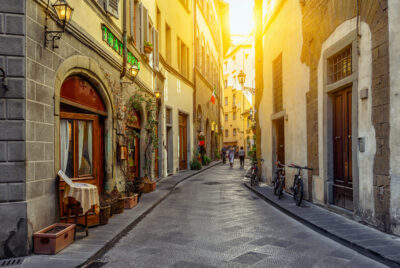 Narrow street florence Tuscany 1