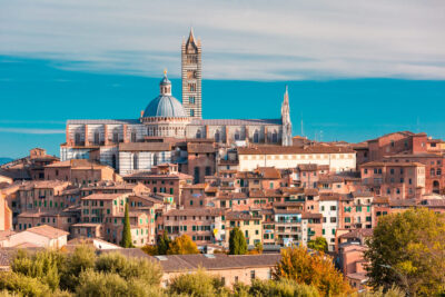 Panoramic view Siena Tuscany