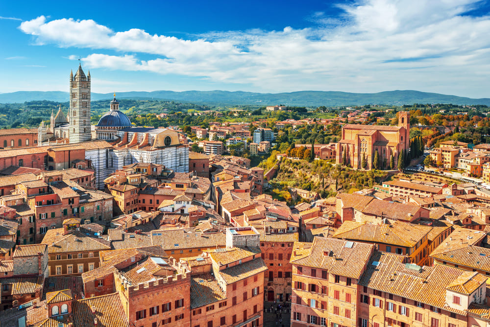 Scenery of Siena Tuscany