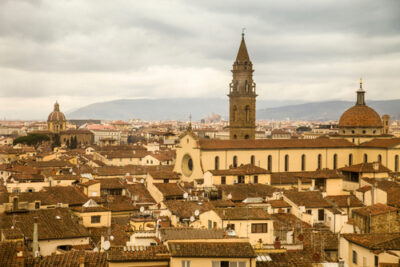 The Santo Spirito church and city,Florence, Italy,