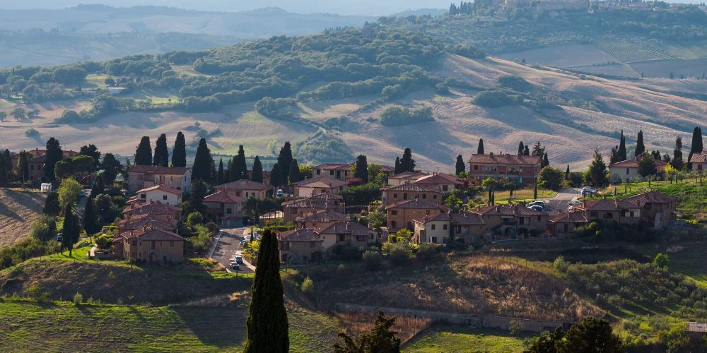 Val d’Orcia lies south of Siena